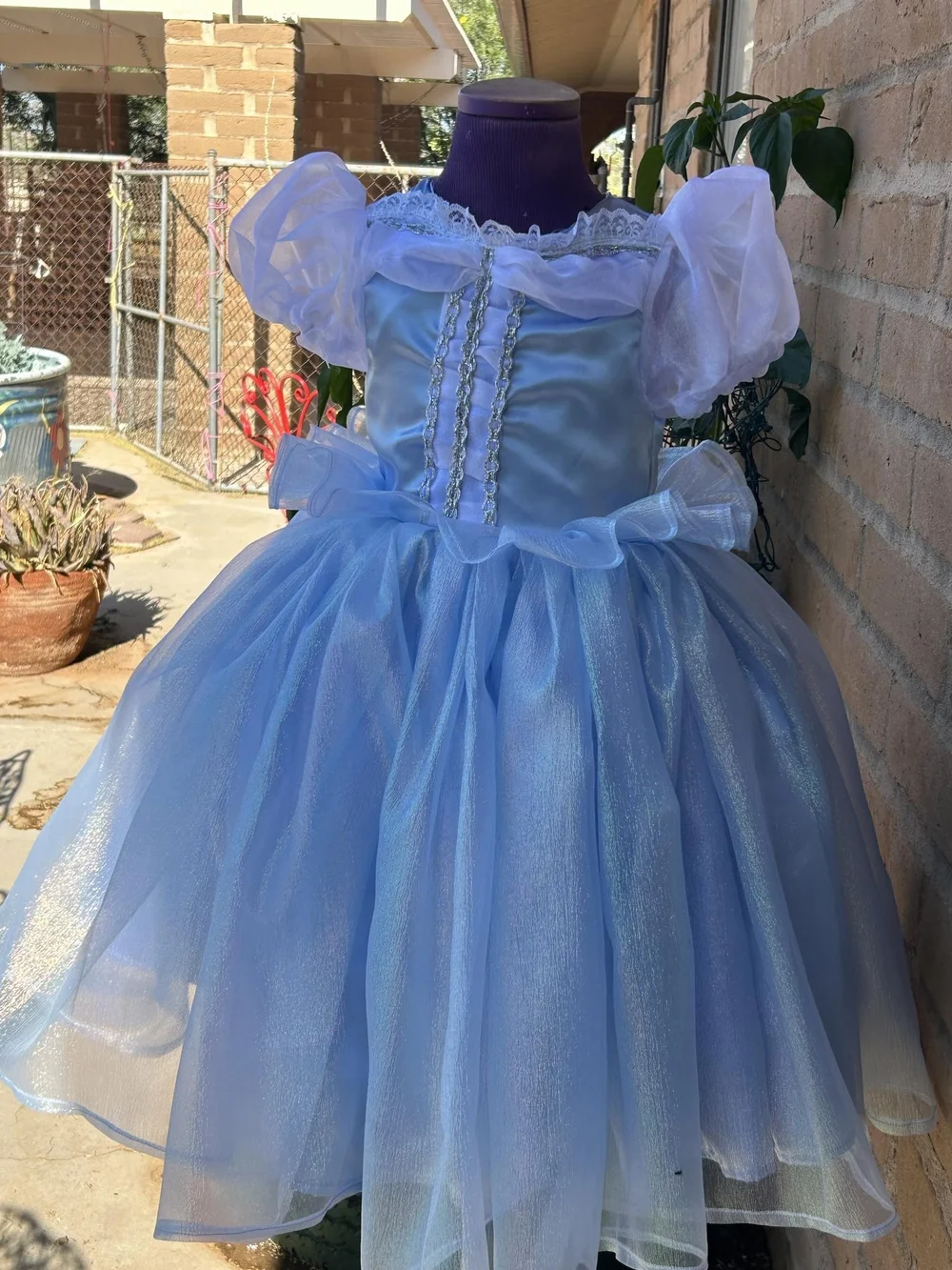 Blue Princess Tutu Dress Kids Costume Cinderella - Picture 2 of 3